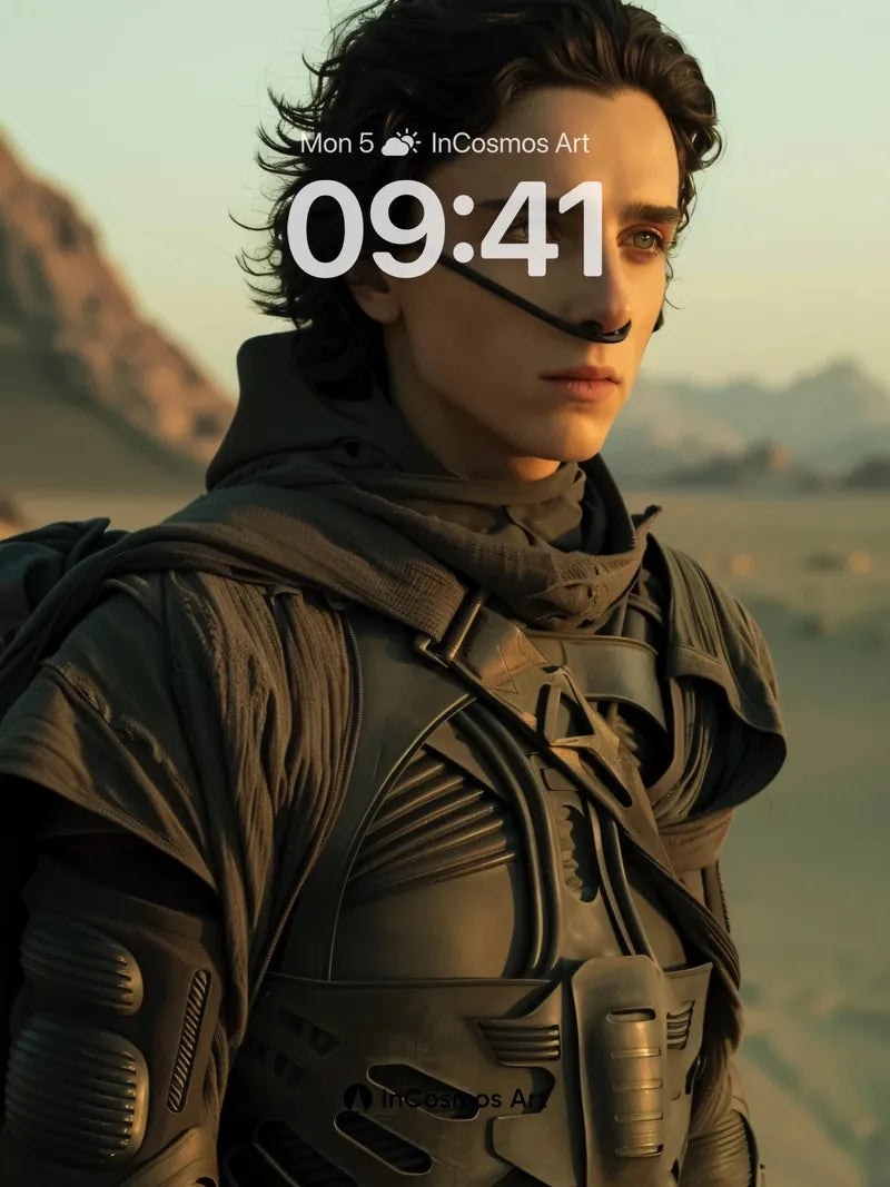 Desert Echo Wallpaper with Sand-Carved Armor