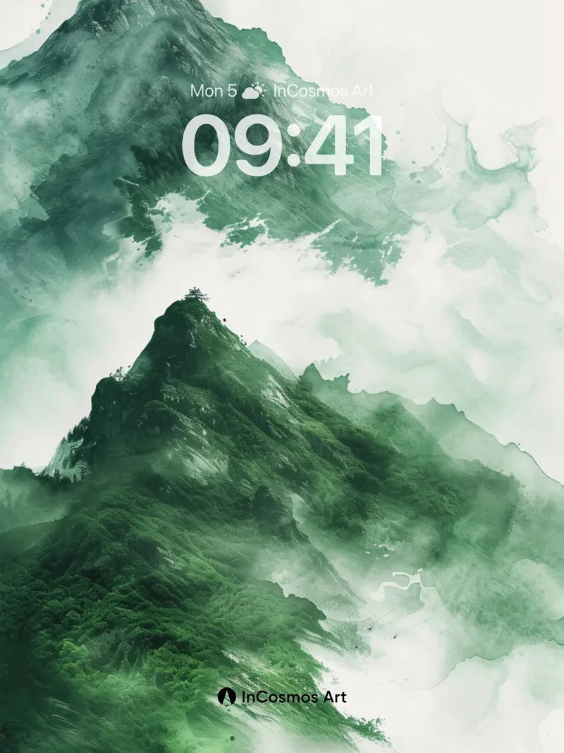 Serenity Peak Wallpaper with Floating Forests