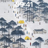Snowfall Pathway Wallpaper with Silent Walkers wallpaper for iPhone, iPad & Mac