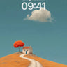 Serenity Ridge Wallpaper with Floating Cloud wallpaper for iPhone, iPad & Mac