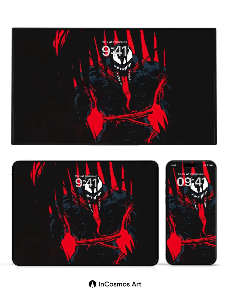 Venomous Eclipse Wallpaper with Crimson Veins