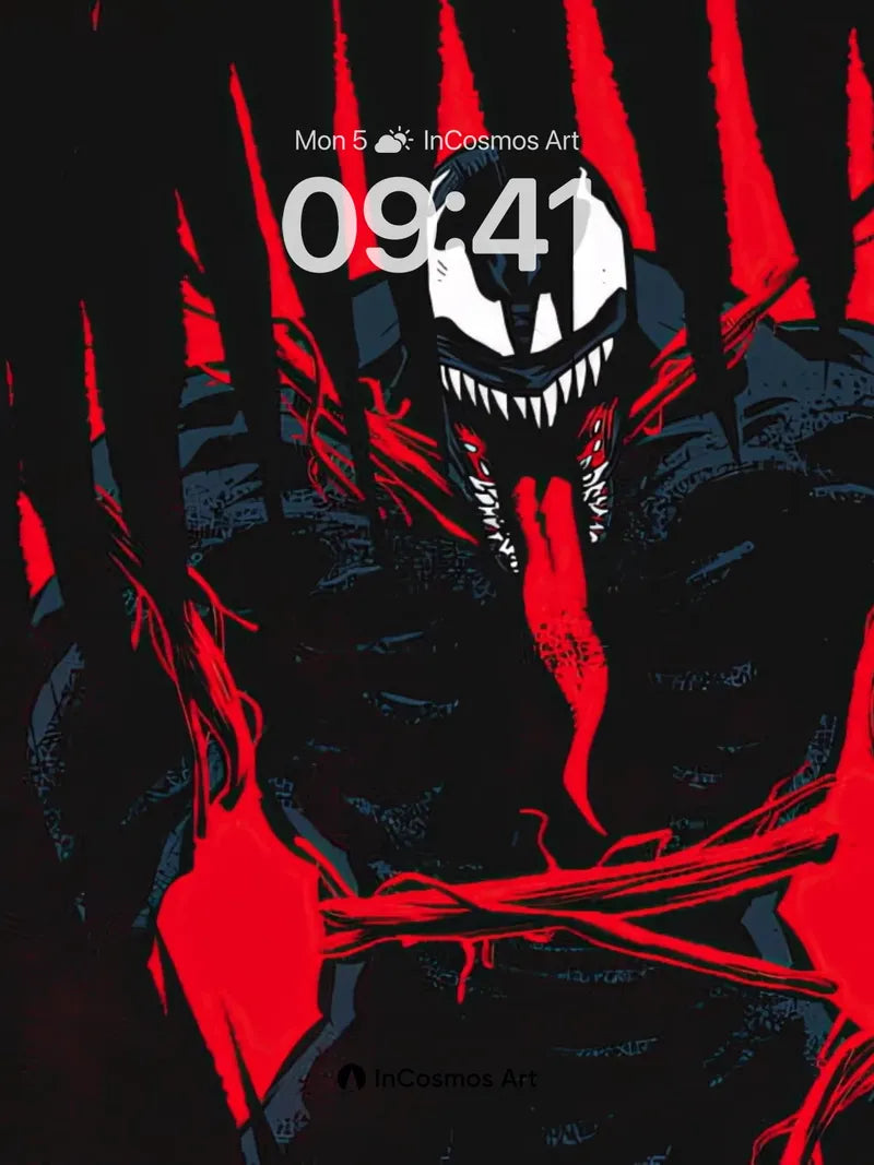 Venomous Eclipse Wallpaper with Crimson Veins