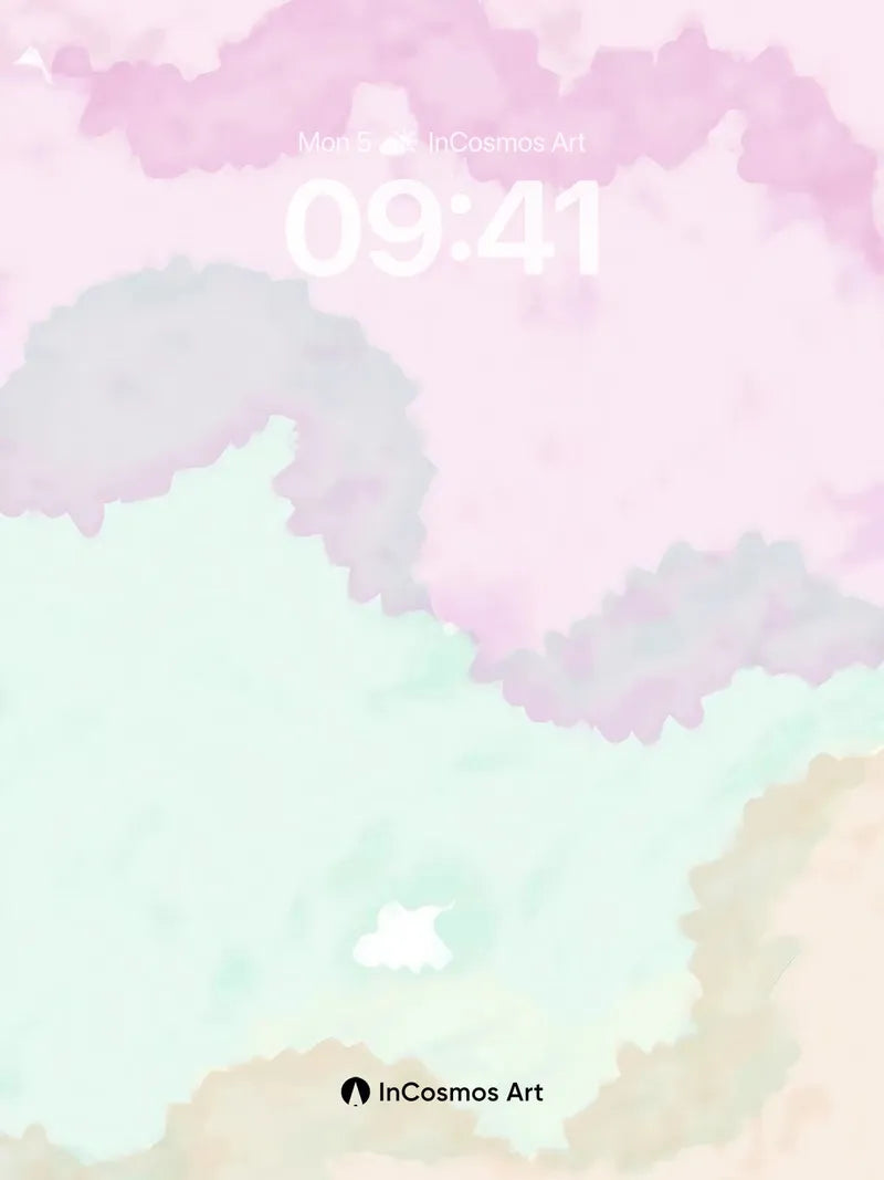 Pastel Hush Wallpaper with Whispering Clouds