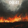 Crimson Horizon Wallpaper with Ashen Skies wallpaper for iPhone, iPad & Mac