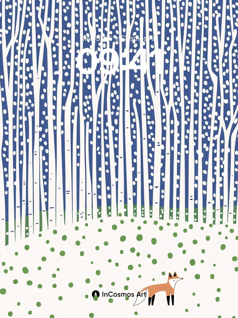 Whispering Birch Wallpaper with Fox Solitude