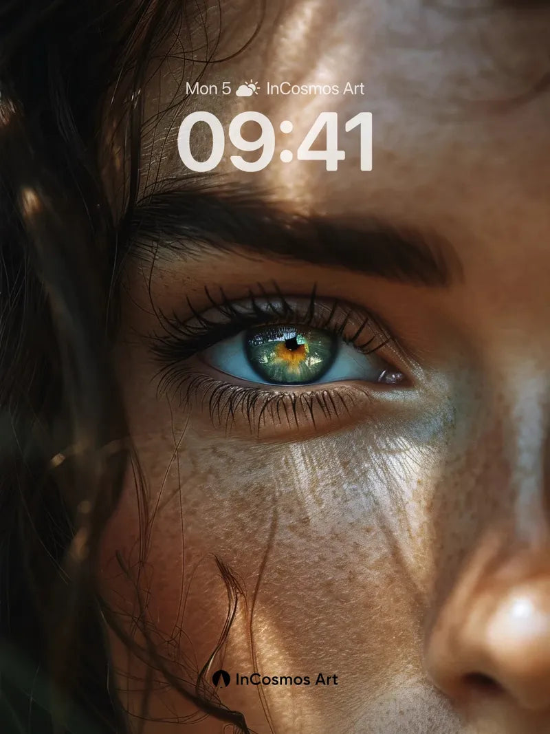 Sunlit Fractal Wallpaper with Freckled Skin wallpaper for iPhone, iPad & Mac