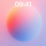 Serene Gradient Sphere Wallpaper with Ethereal Hues wallpaper for iPhone, iPad & Mac