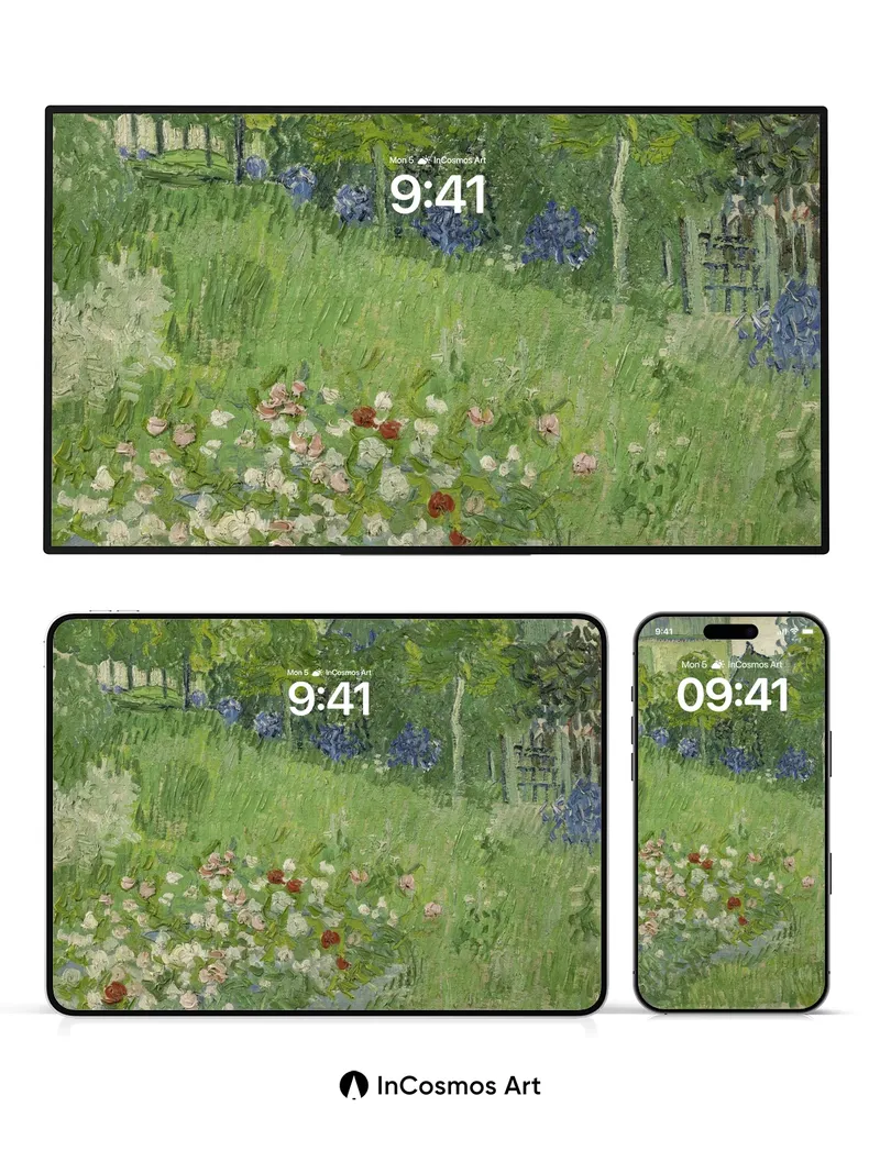 Whispering Garden Wallpaper with Sunlit Petals
