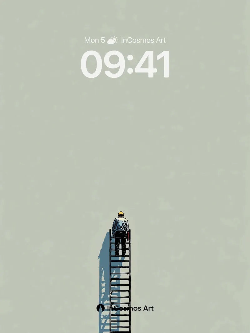 Solitary Ascent Wallpaper with Infinite Sky wallpaper for iPhone, iPad & Mac
