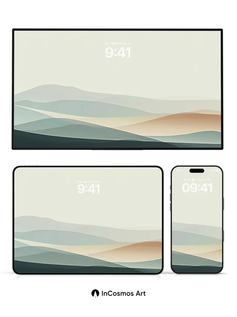 Serenity Ridge Wallpaper with Soft Hues