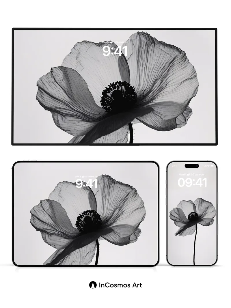 Silent Bloom Wallpaper with Ethereal Veil