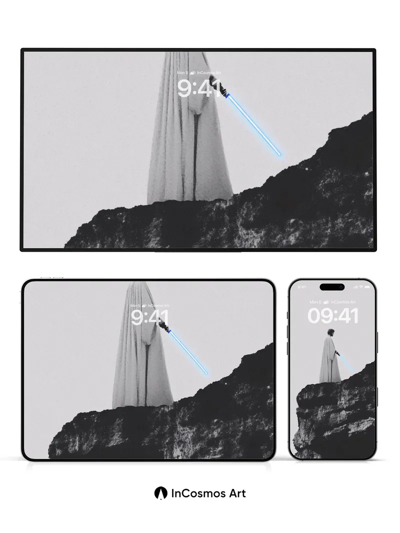 Serenity Edge Wallpaper with Blue Light