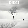 Solitude Tree Wallpaper with Frozen Horizon wallpaper for iPhone, iPad & Mac