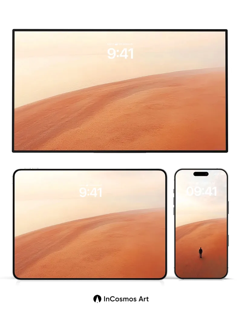 Solitary Horizon Wallpaper with Dune Light