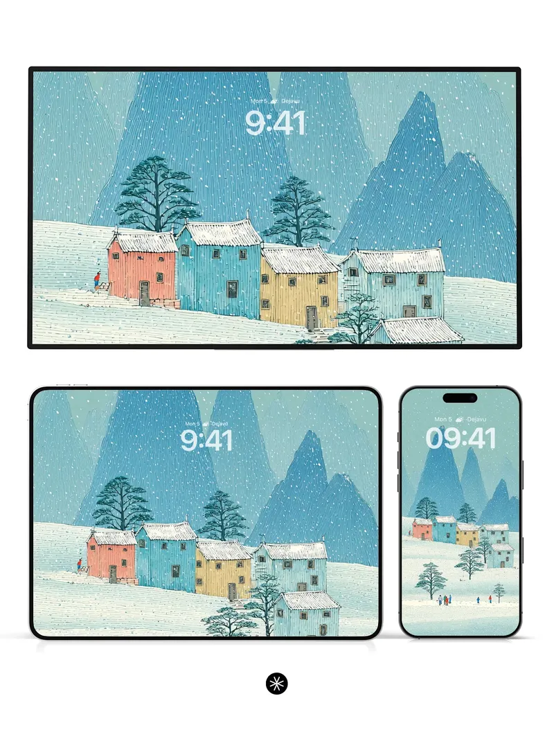 Winter Wonderland Village Background