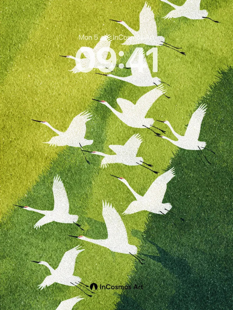 Serenity Flight Wallpaper with Emerald Shadow