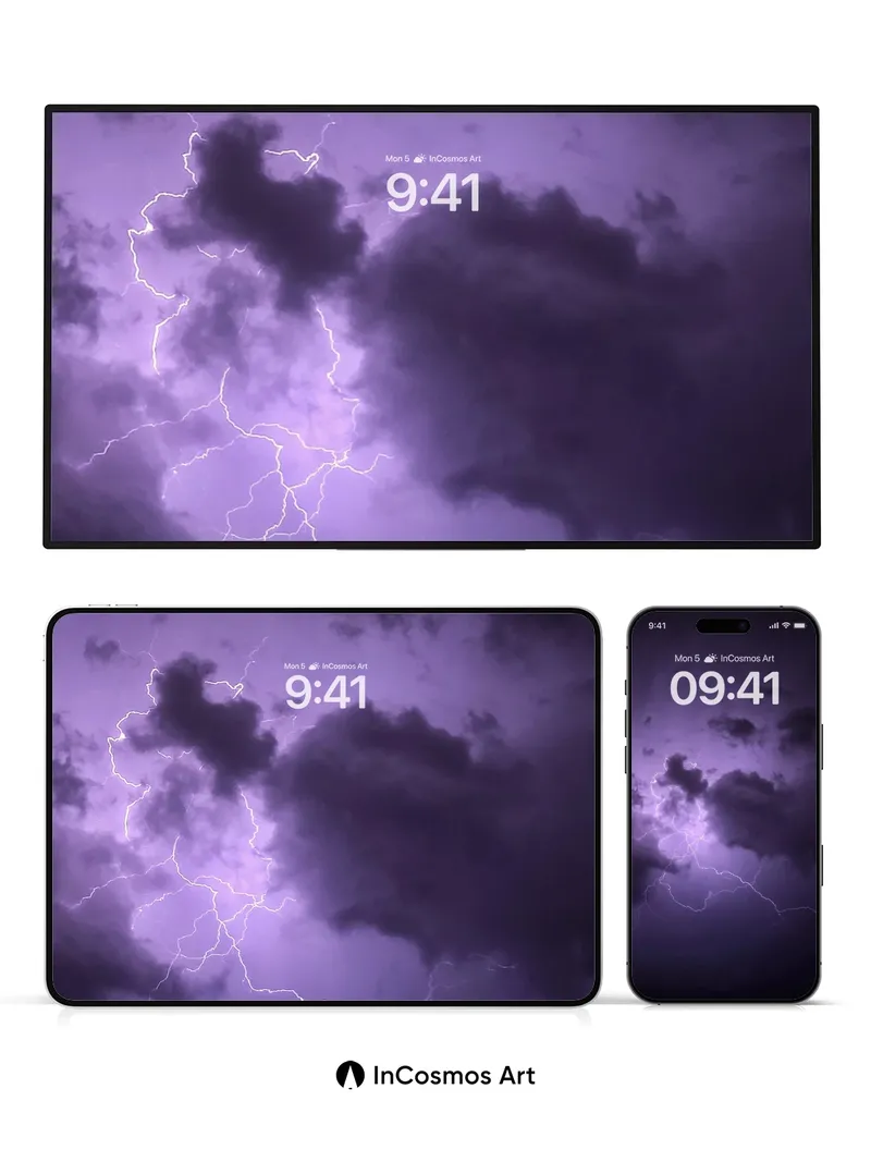 Electric Storm Wallpaper with Lightning Veins