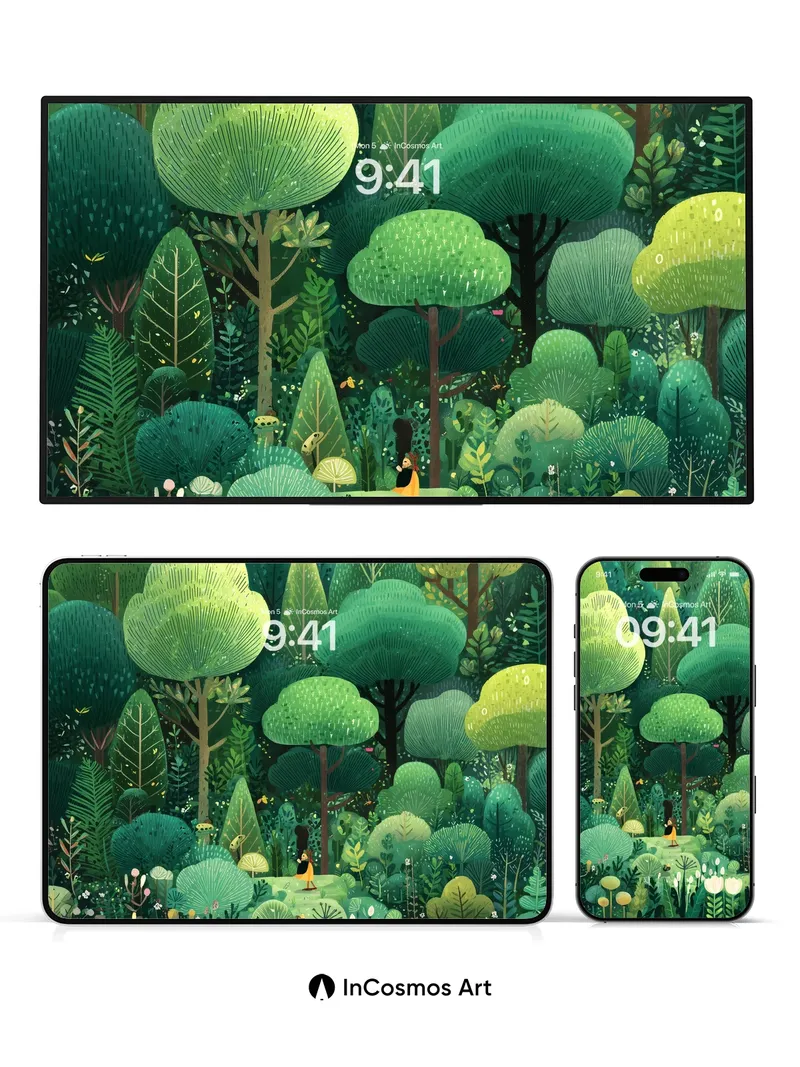 Whispering Canopy Wallpaper with Secret Path