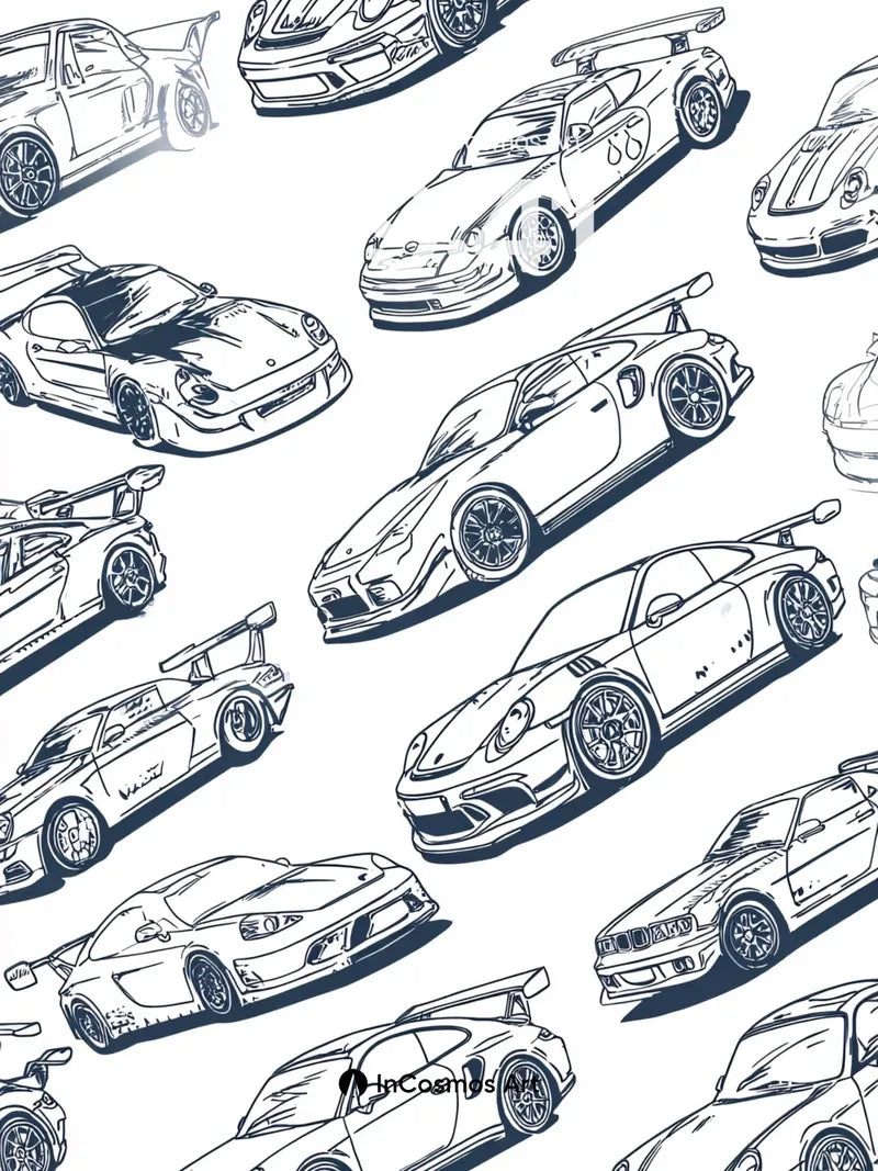 Steel Whispers Wallpaper with Racing Lines