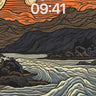 Crimson Horizon Wallpaper with Whispering Waves wallpaper for iPhone, iPad & Mac