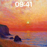Crimson Horizon Wallpaper with Sunlit Dunes wallpaper for iPhone, iPad & Mac