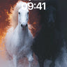 Flame and Shadow Wallpaper with Storm-Horse Duality wallpaper for iPhone, iPad & Mac