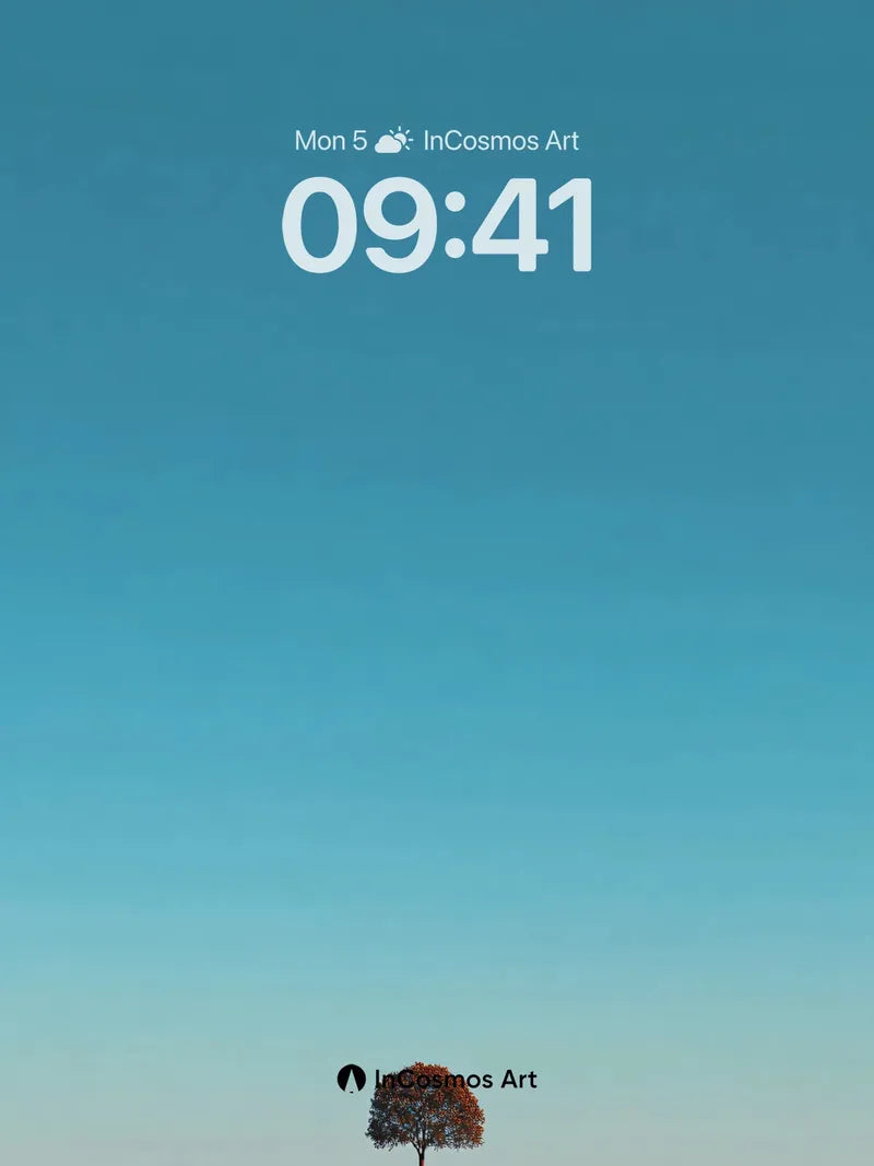 Serenity Horizon Wallpaper with Solitary Tree