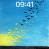 Serpentine Sky Wallpaper with Flock of Light wallpaper for iPhone, iPad & Mac