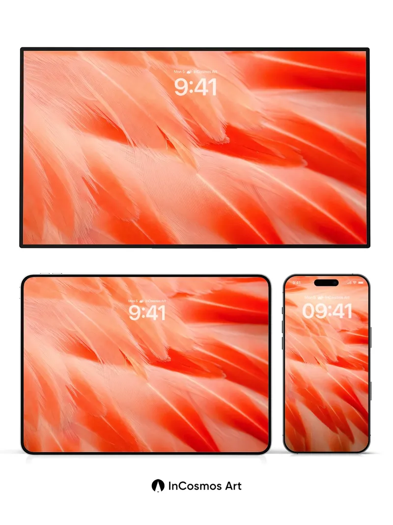 Crimson Featherlight Wallpaper with Soft Radiance