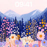 Whispering Meadow Wallpaper with Mountain Hush wallpaper for iPhone, iPad & Mac