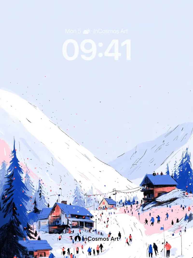 Frostbitten Valley Wallpaper with Alpine Whispers