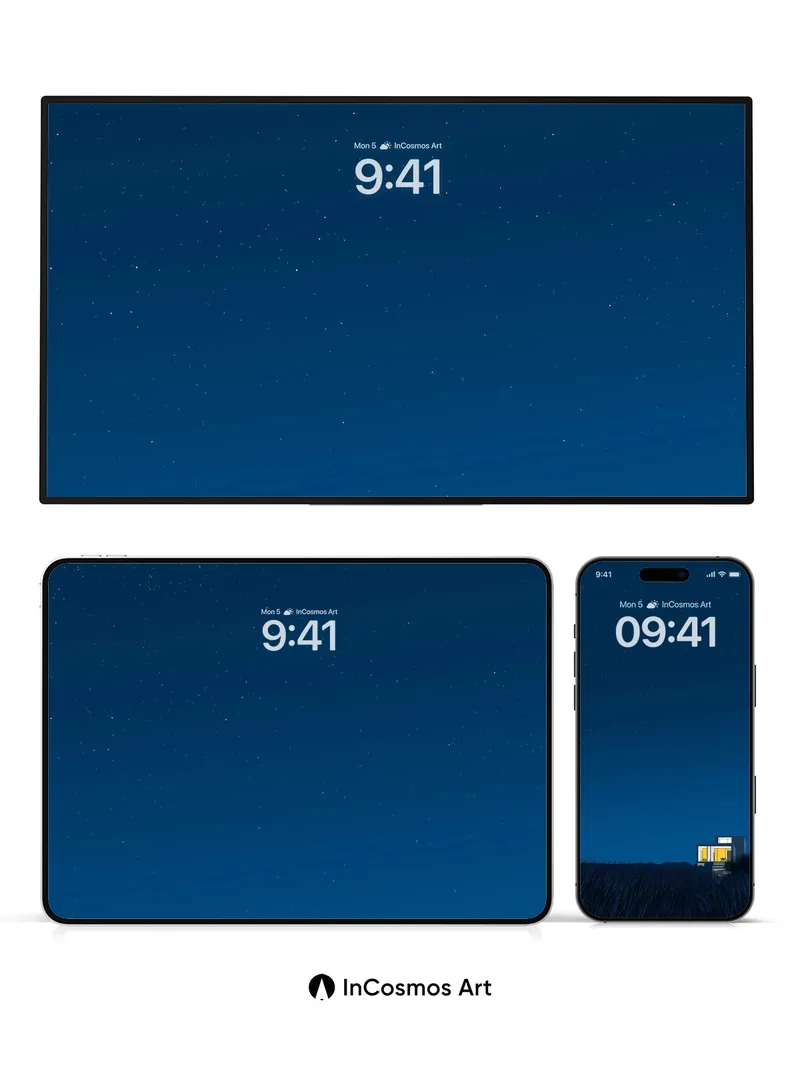 Stellar Silence Wallpaper with Warm Light