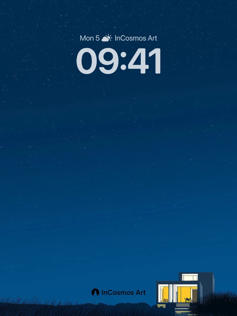 Stellar Silence Wallpaper with Warm Light