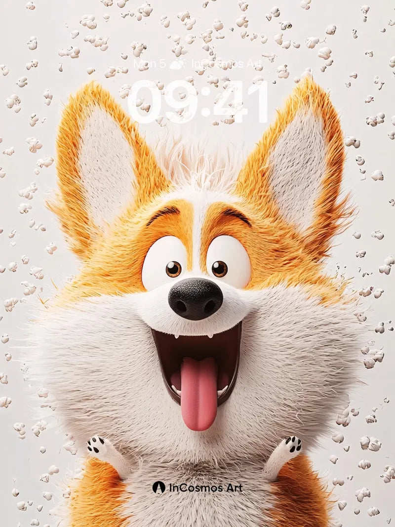 Joyful Furry Wallpaper with Popcorn Storm wallpaper for iPhone, iPad & Mac