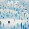 Winter Forest Whispers Background Illustration