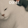Serene Whispers Wallpaper with Giant Cat Embrace wallpaper for iPhone, iPad & Mac