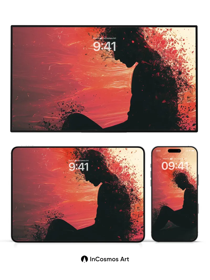 Fractured Silence Wallpaper with Cosmic Dissolution