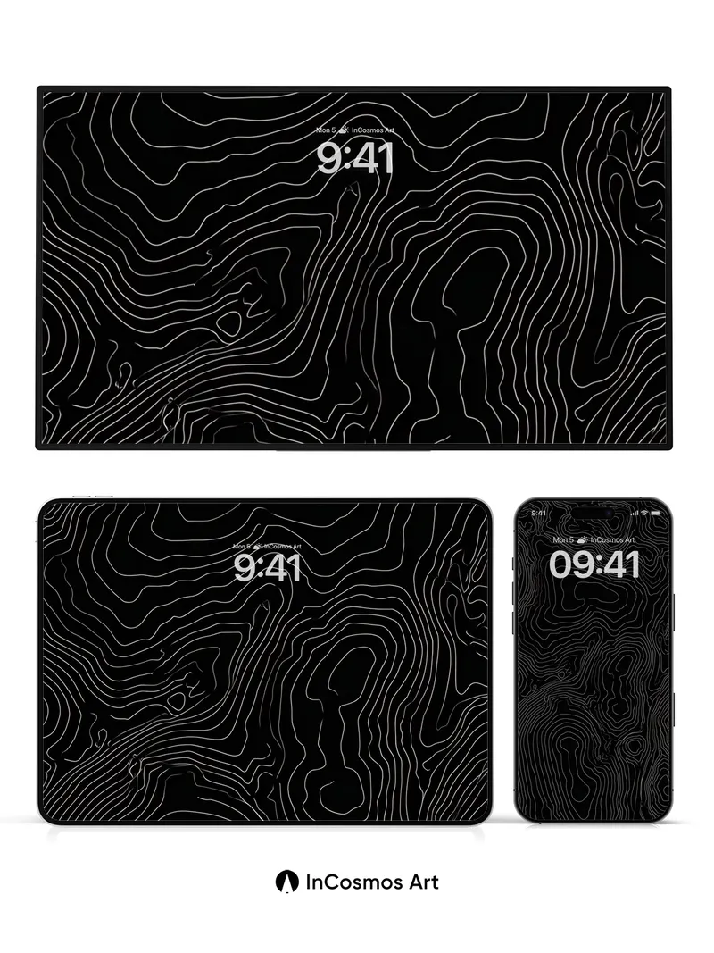 Silent Contour Wallpaper with Ghost Lines
