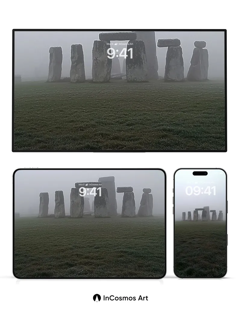 Misty Stonehenge Wallpaper with Ancient Whispers