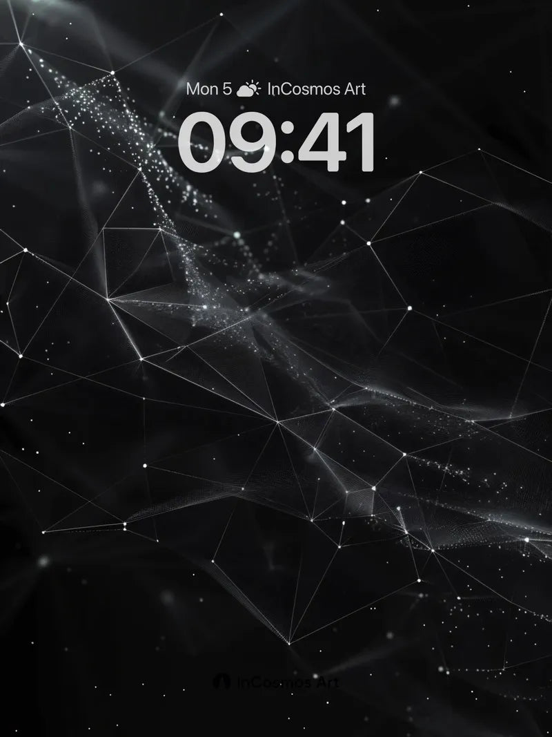 Neural Glow Wallpaper with Floating Constellations