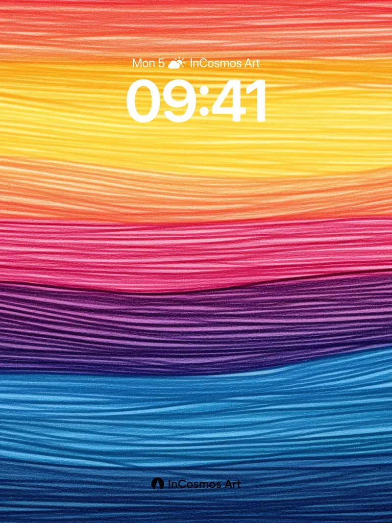 Sunset Pulse Wallpaper with Liquid Light