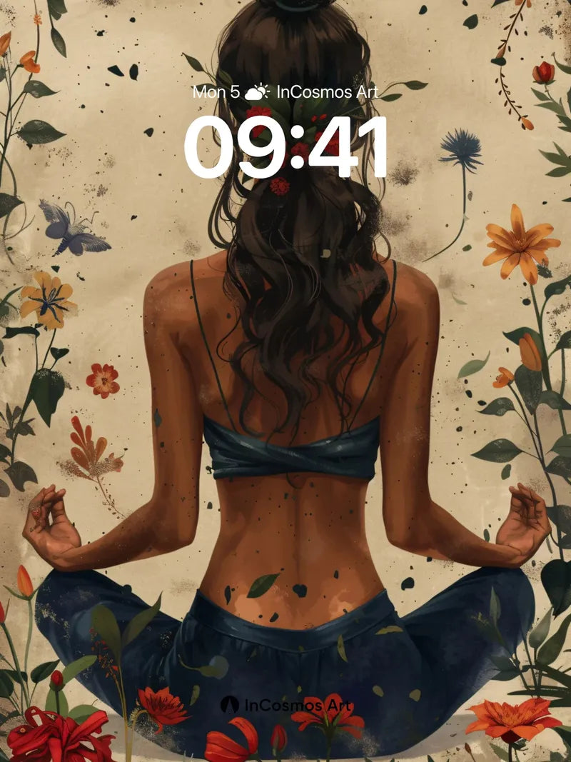 Serenity Bloom Wallpaper with Hidden Petals