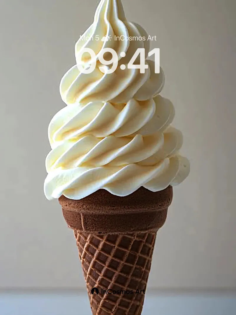 Creamy Spiral Wallpaper with Chocolate Grid