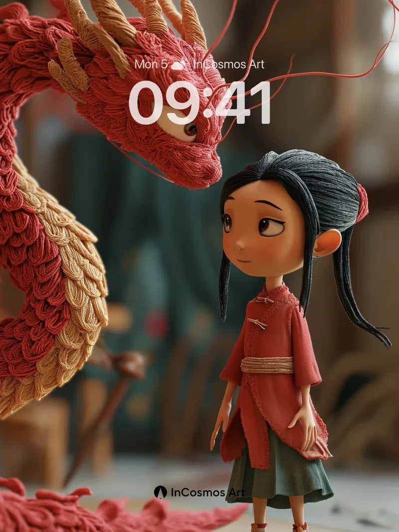 Whispering Threads Wallpaper with Dragon's Breath