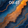 Deep Currents Wallpaper with Golden Veins wallpaper for iPhone, iPad & Mac