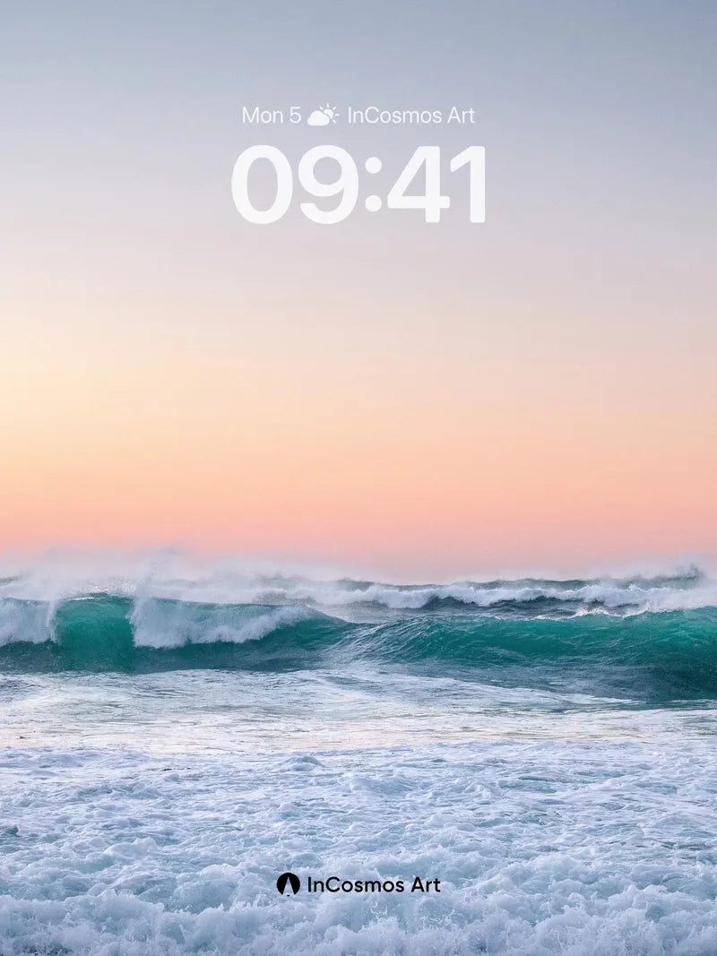 Cerulean Dawn Wallpaper with Foaming Edge