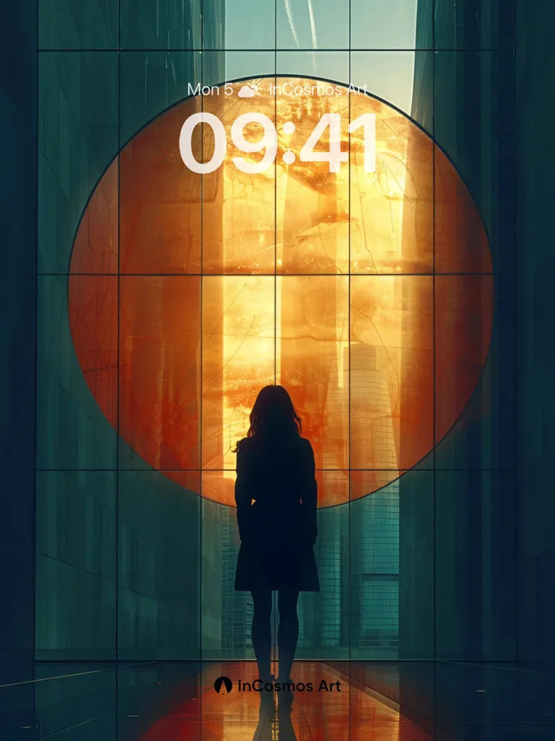 Solitude Eclipse Wallpaper with Glass Reflections