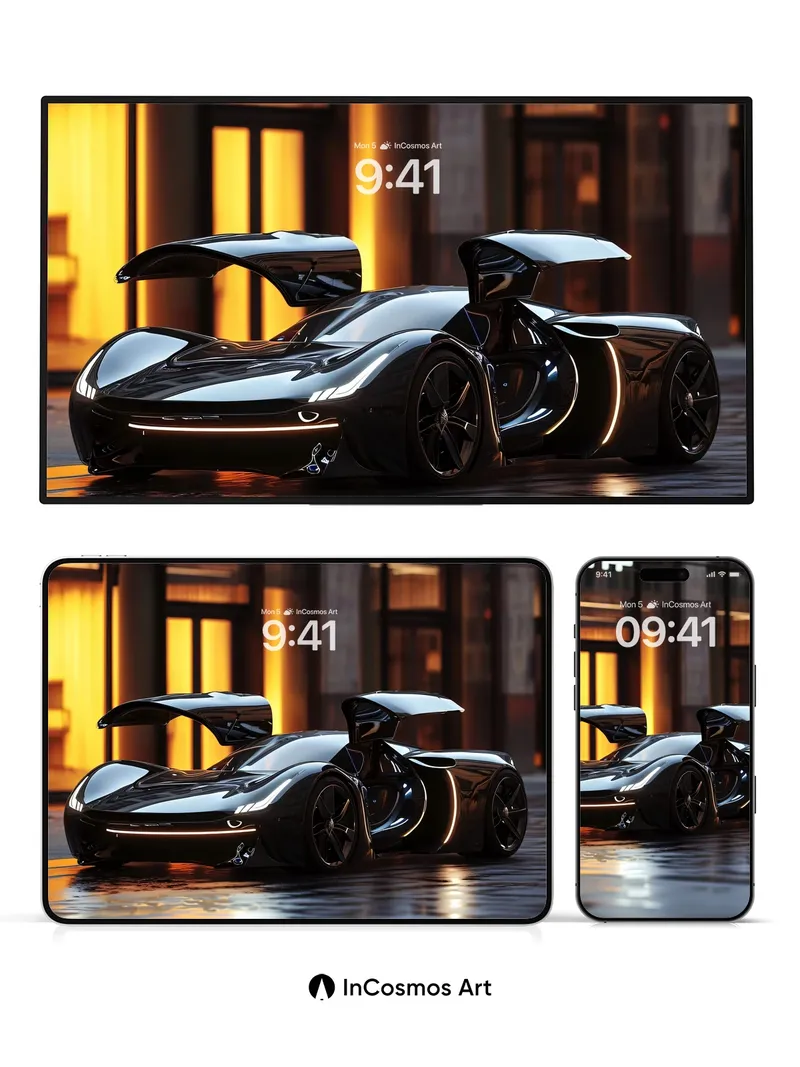 Neon Pulse Wallpaper with Futuristic Sleekness