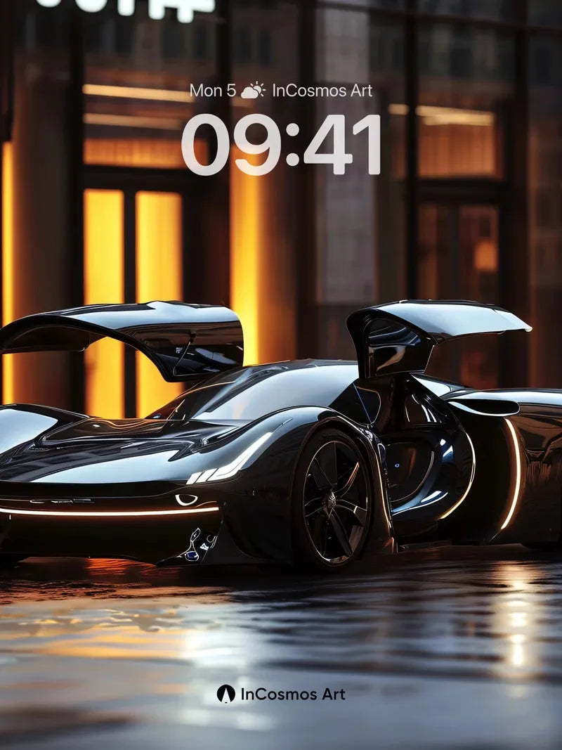 Neon Pulse Wallpaper with Futuristic Sleekness