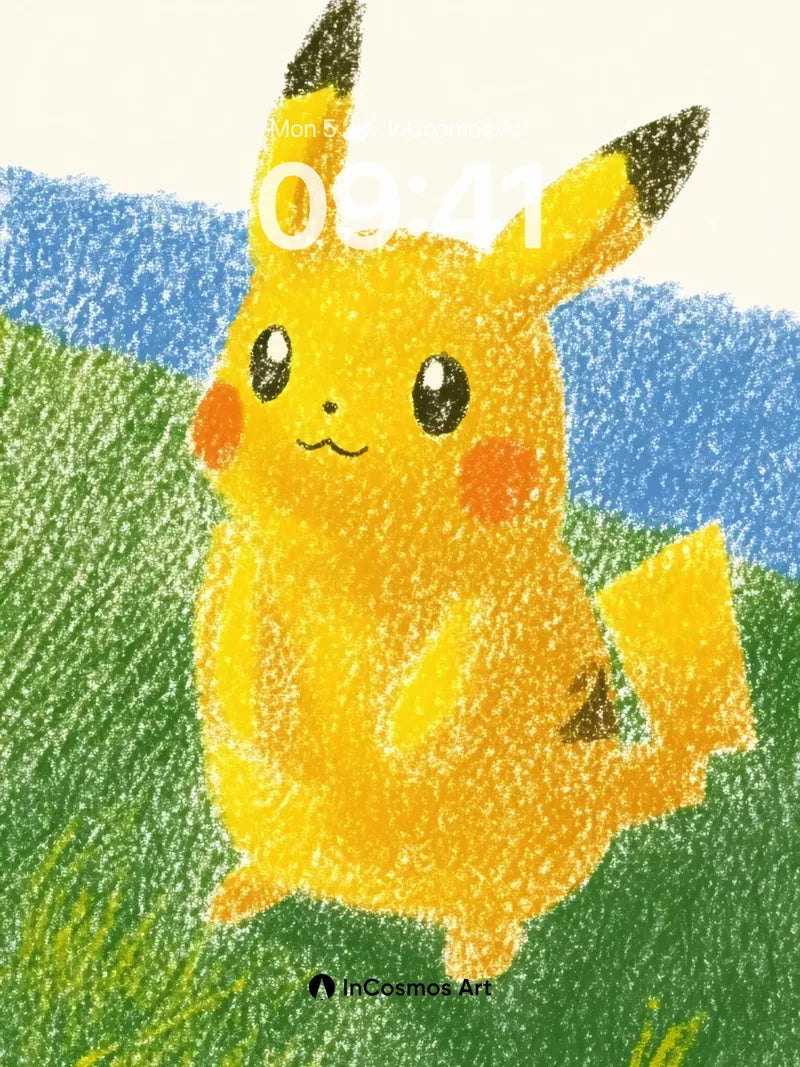 Sunlit Sketch Wallpaper with Crayon Texture